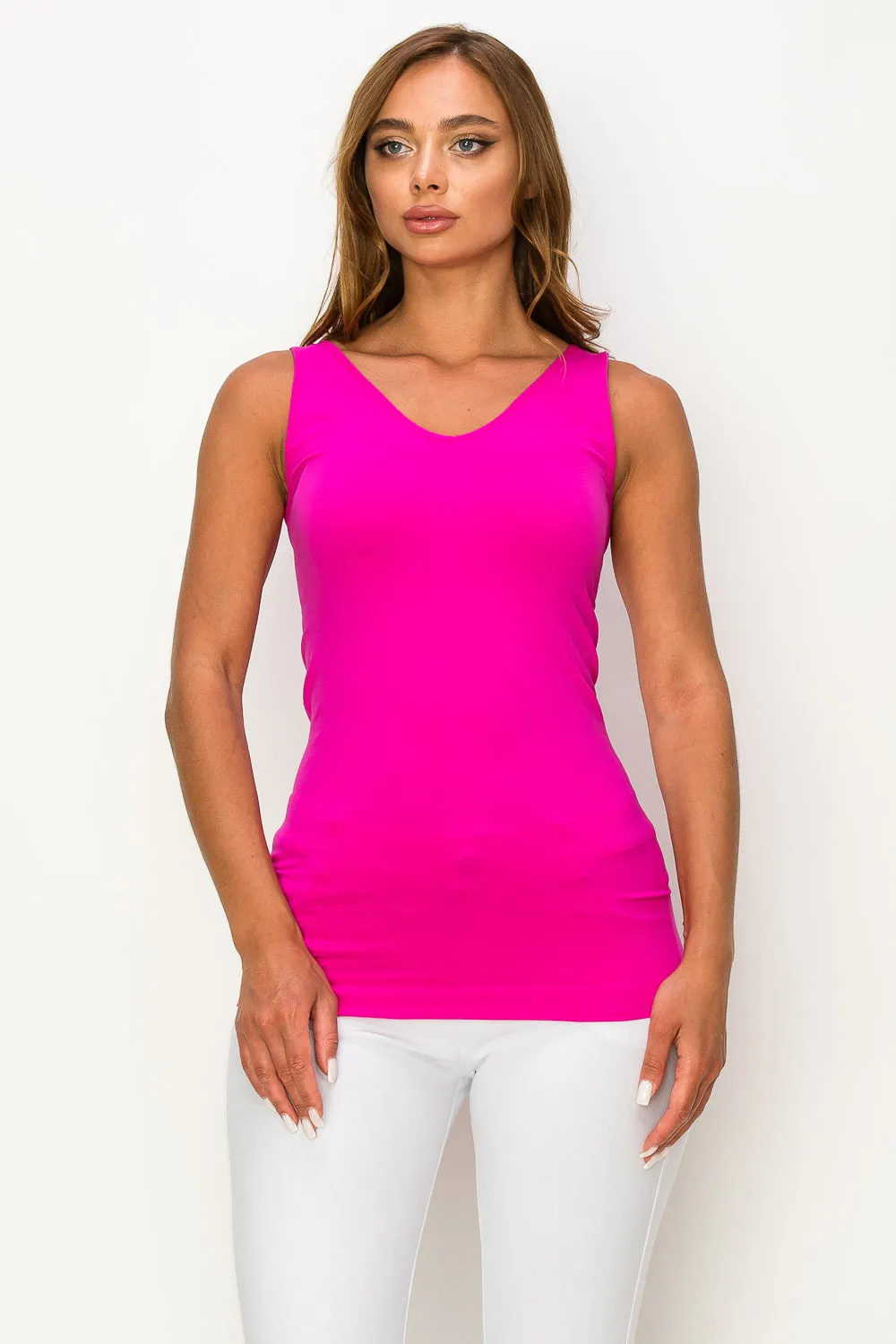 Seamless Reversible V or U Tank Top