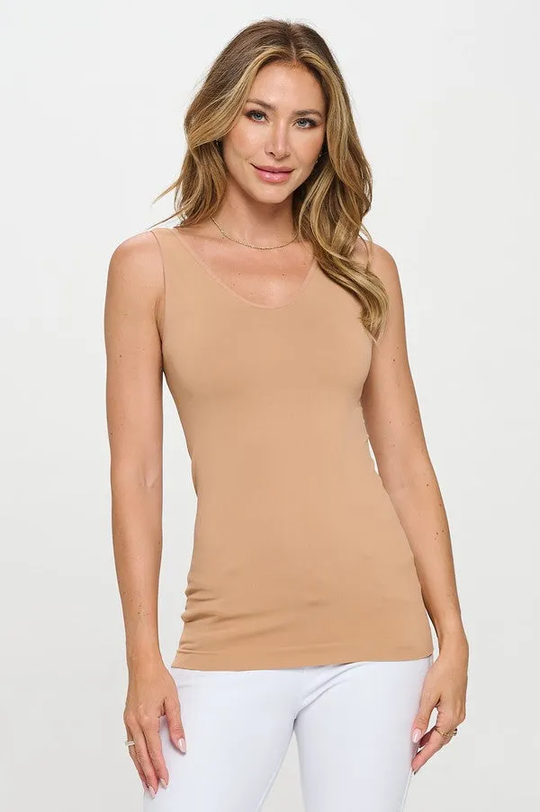 Seamless Reversible V or U Tank Top