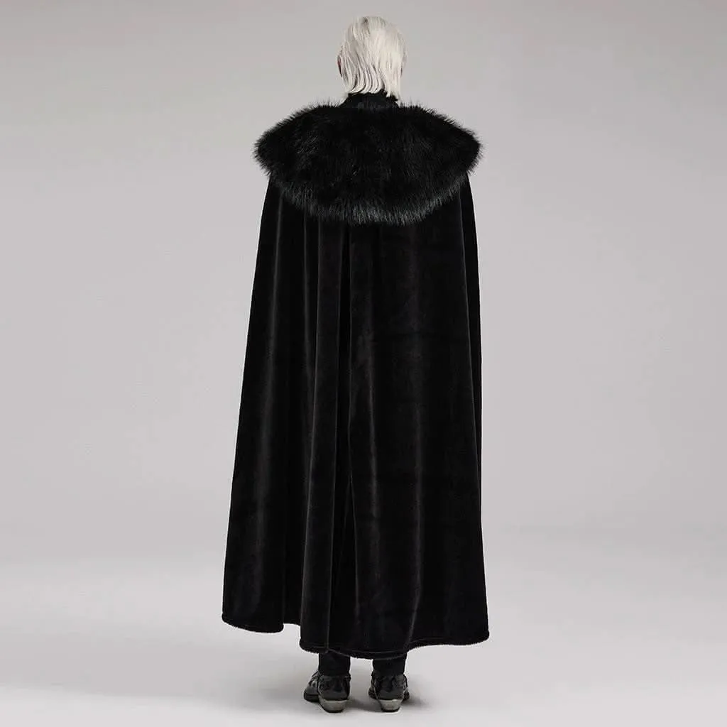 Sherpa Fur Collar Cape