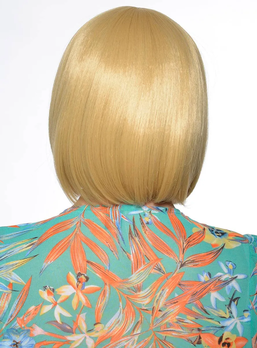 Short Blonde Heat Resistant Bob Fashion Wig with Fringe