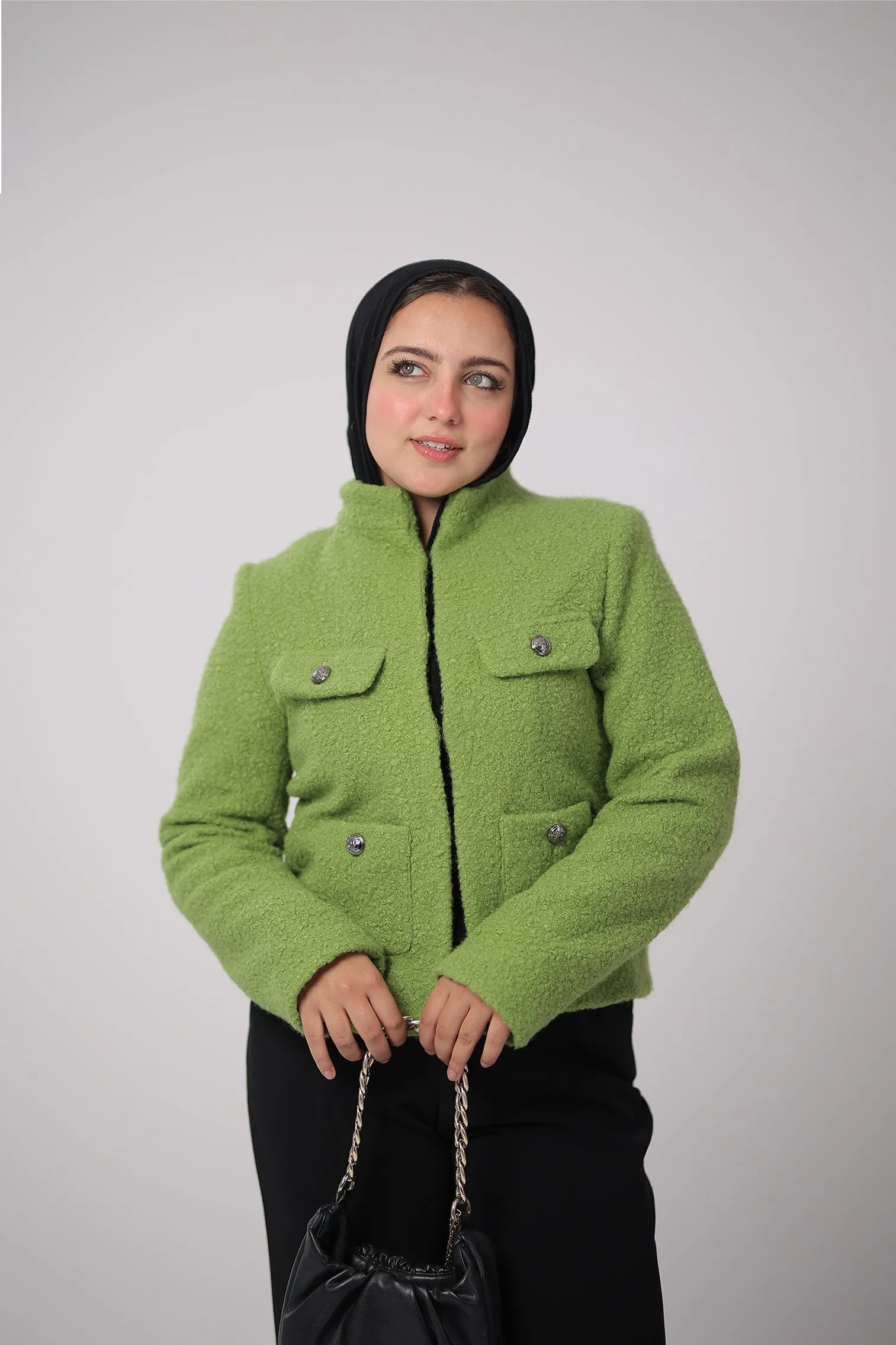 SHORT FAUX FUR JACKET
