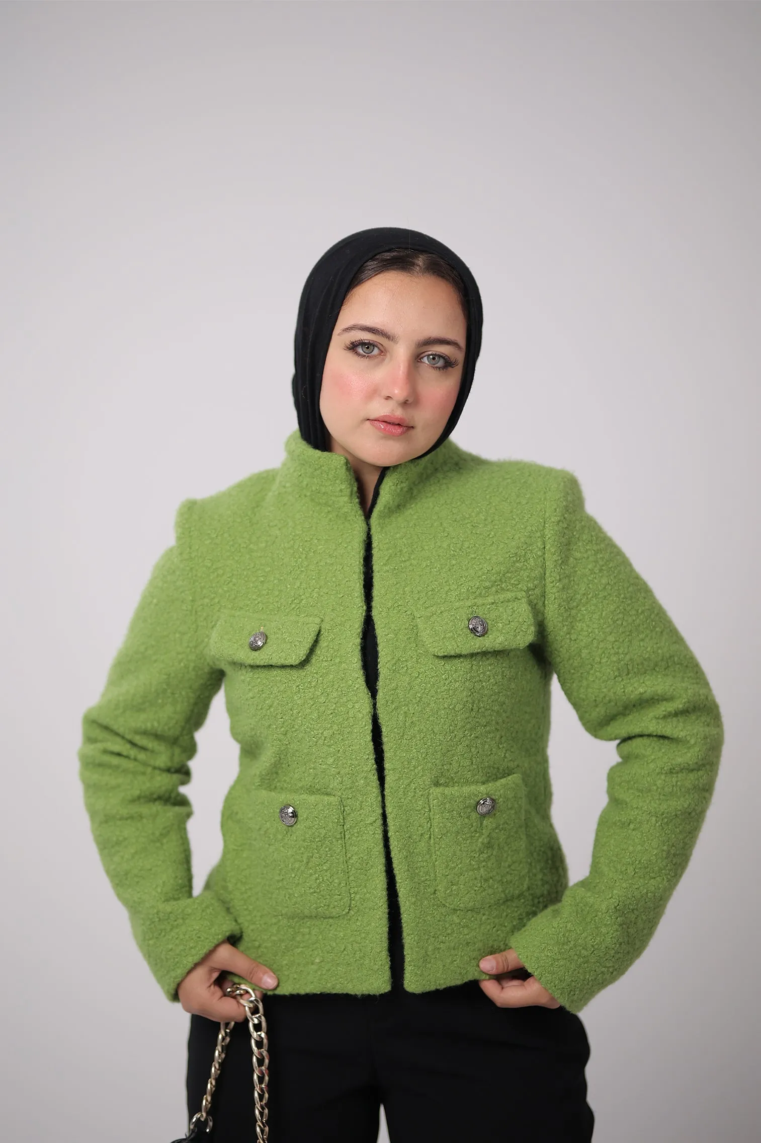 SHORT FAUX FUR JACKET