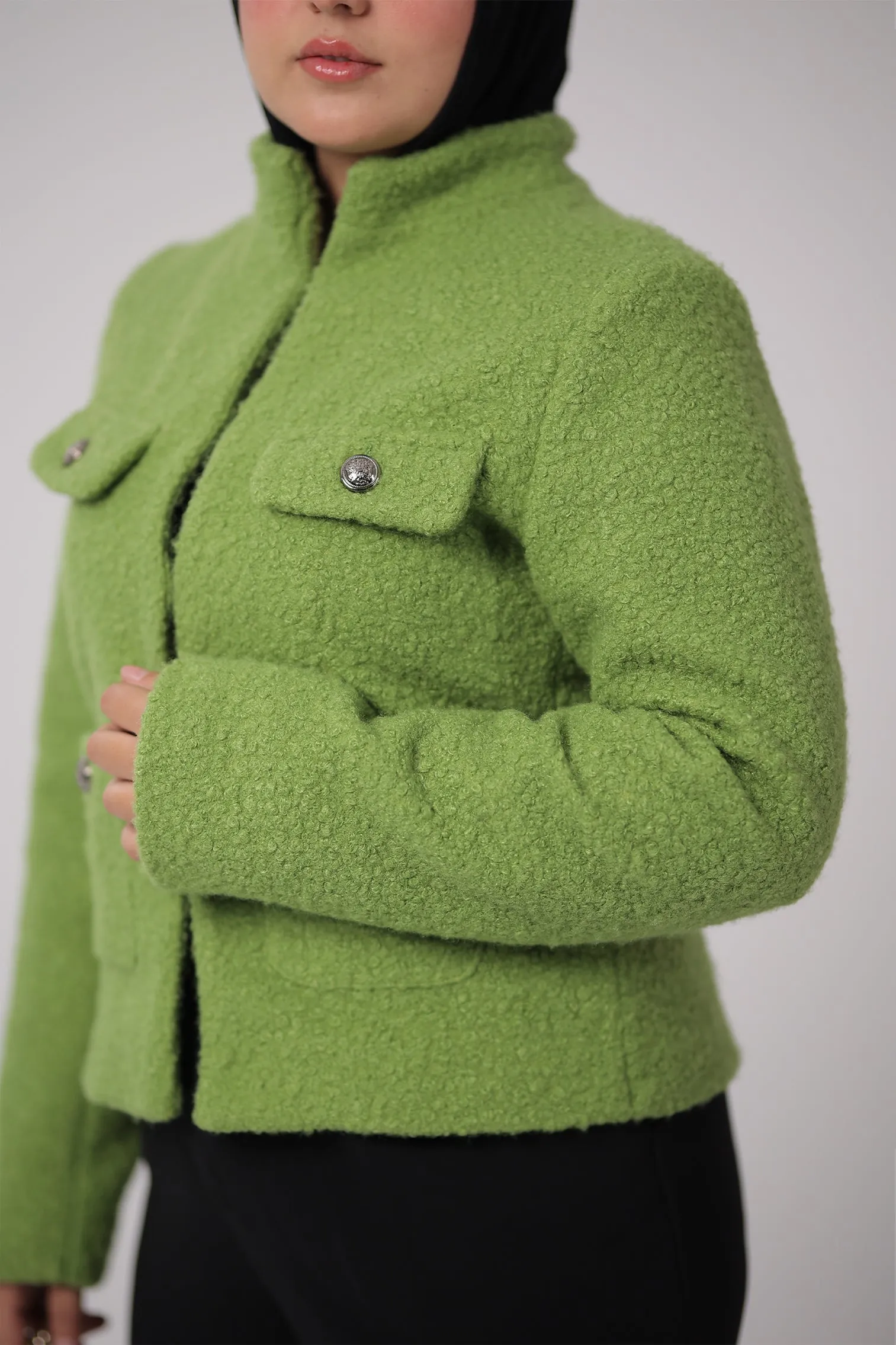 SHORT FAUX FUR JACKET
