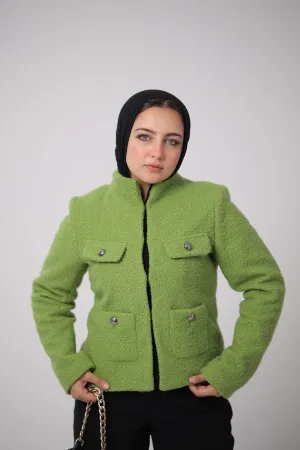 SHORT FAUX FUR JACKET