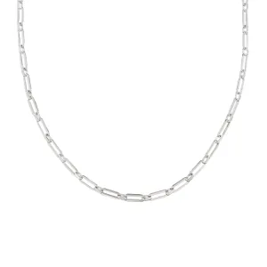 Silver Paperclip Chain Necklace