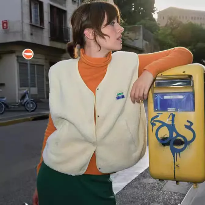 Single-Breasted Loose Vest Jacket