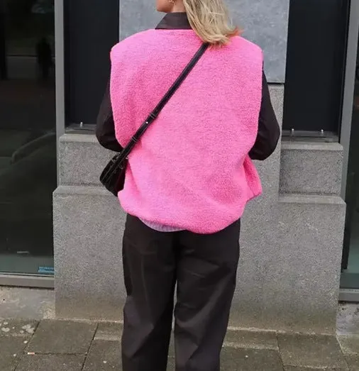 Single-Breasted Loose Vest Jacket