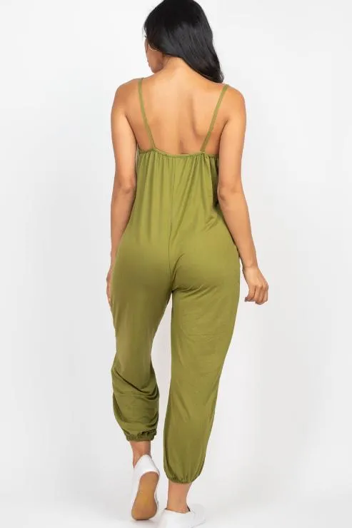 Sleeveless Jogger Jumpsuit