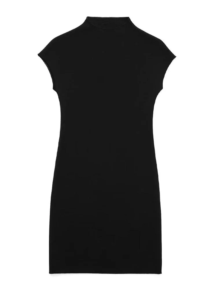 Sophisticated Vintage Sleeveless Knit Dress: Elegant Women's Style Statement