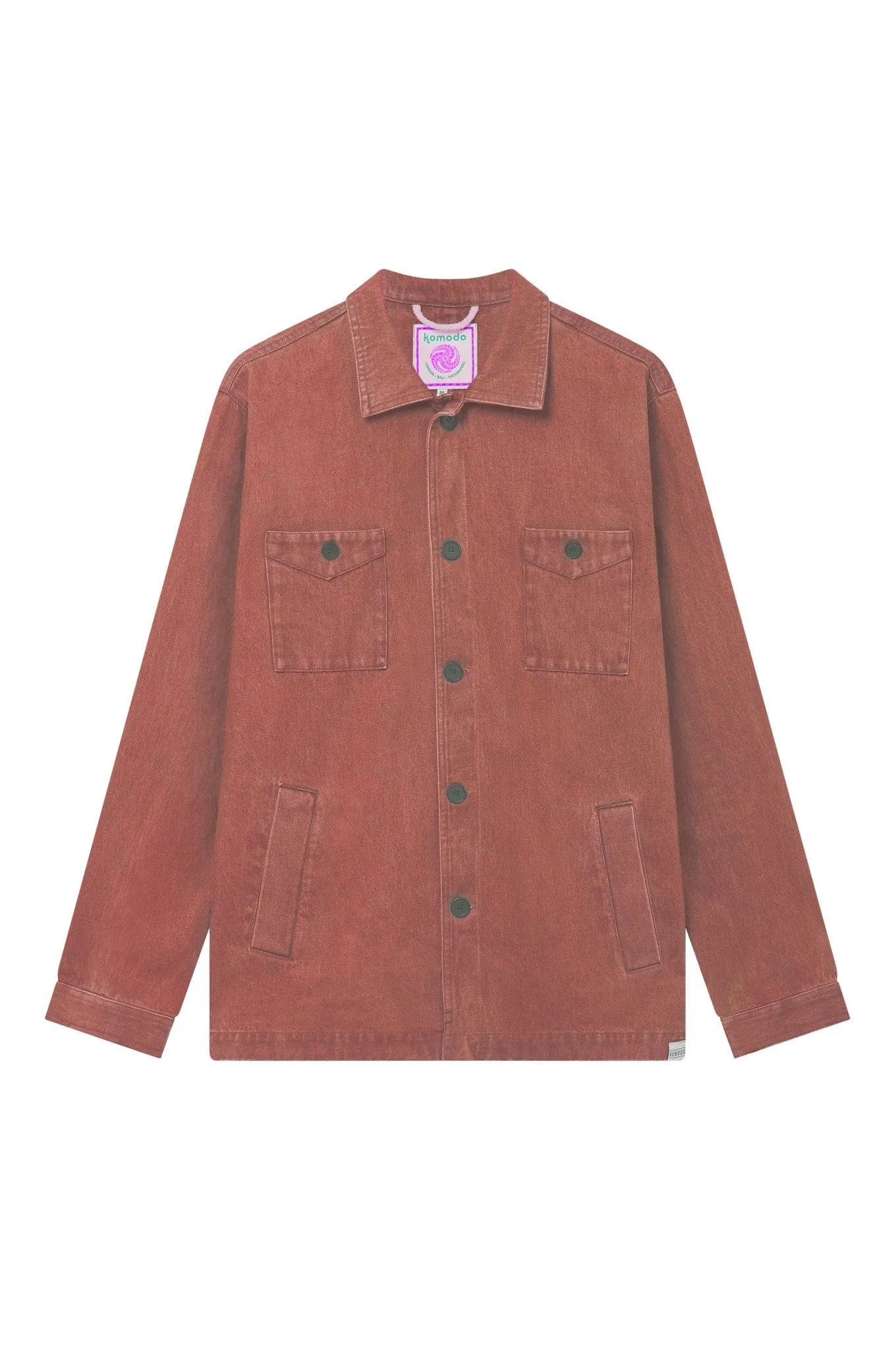 Stanley Men's Organic Cotton Twill Denim Overshirt | Red Wash