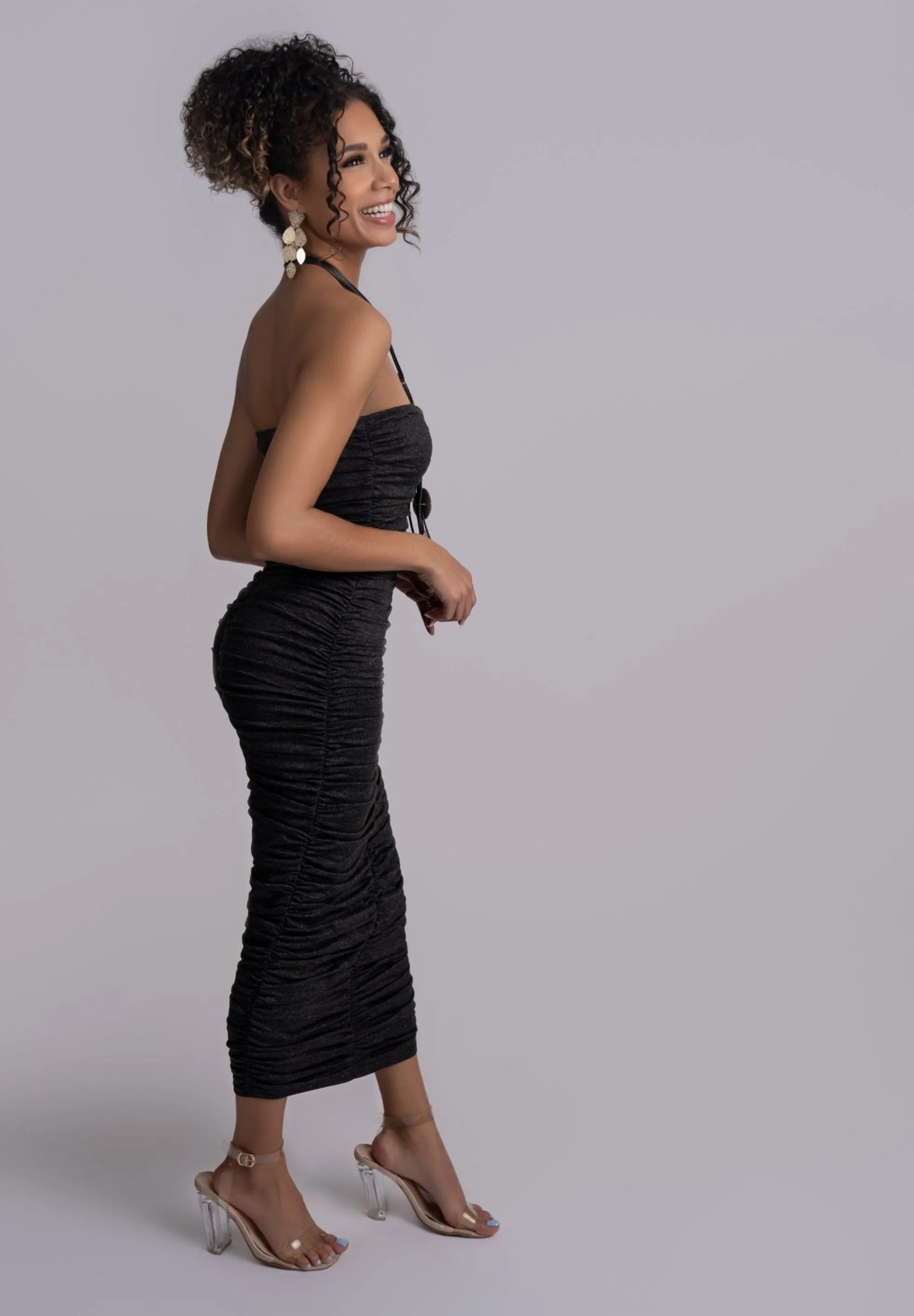 Tavira Ruched Midi Dress
