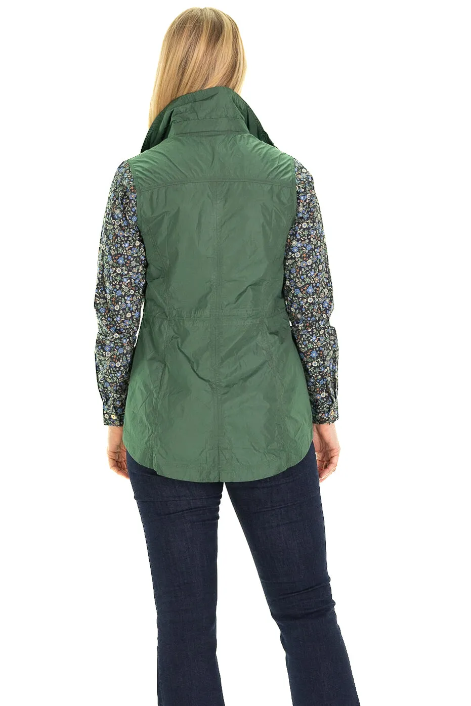 The Sumner Vest in Green Nylon