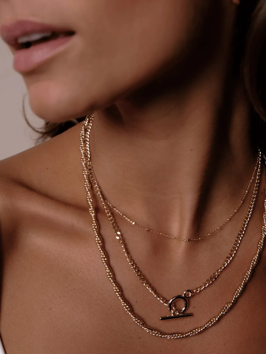 Thin Beaded Chain 14 inches