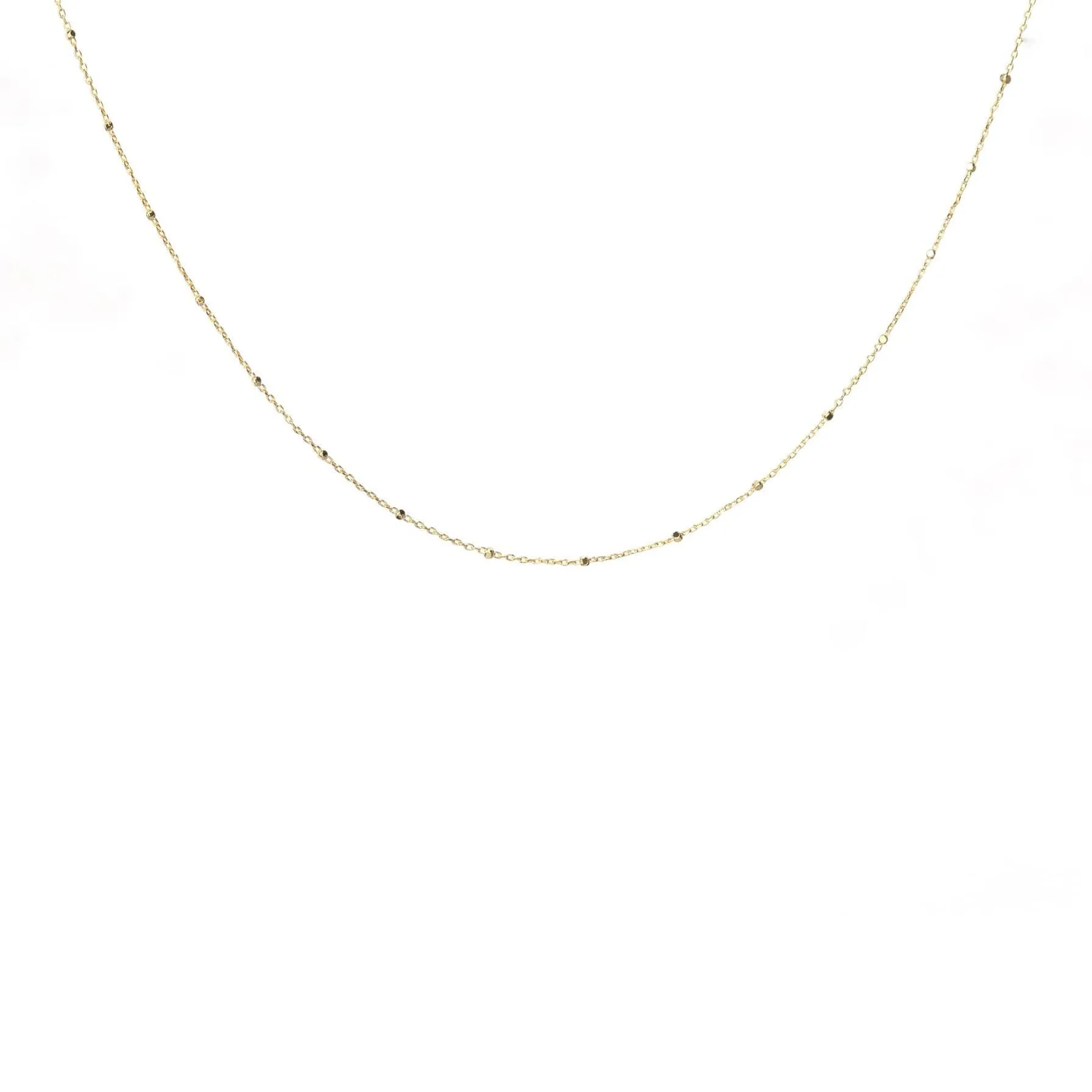 Thin Beaded Chain 14 inches
