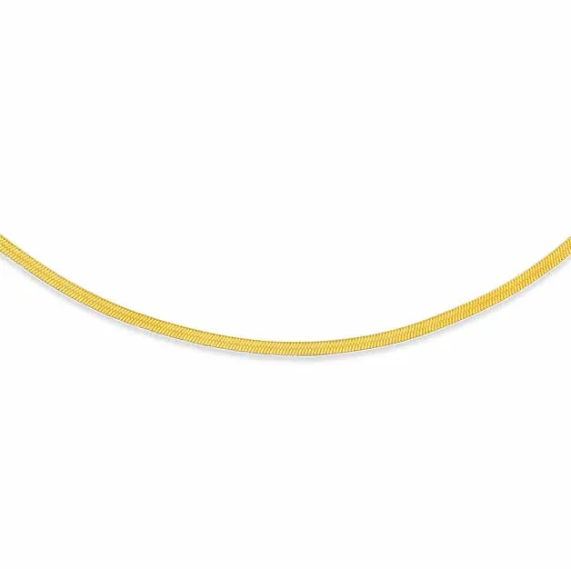Thin Flat Herringbone Necklace