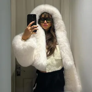Tianna Faux Fur Hooded Coat