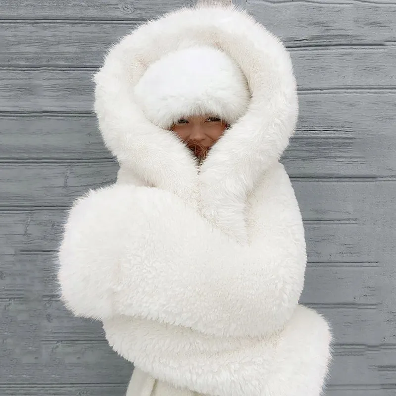 Tianna Faux Fur Hooded Coat