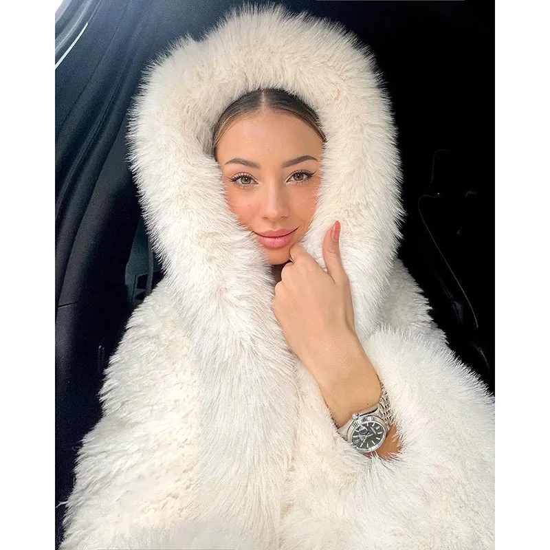 Tianna Faux Fur Hooded Coat