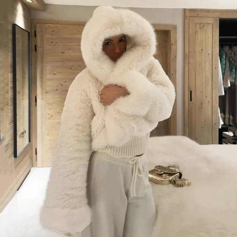 Tianna Faux Fur Hooded Coat