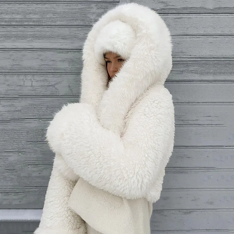 Tianna Faux Fur Hooded Coat