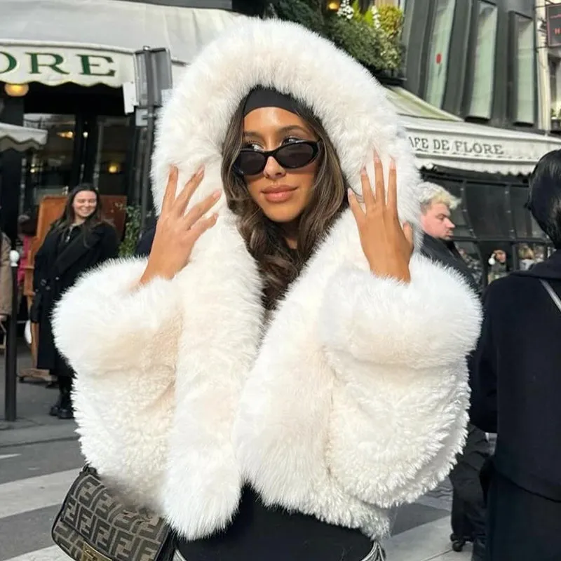 Tianna Faux Fur Hooded Coat