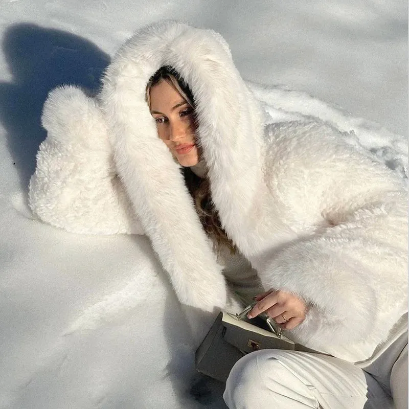Tianna Faux Fur Hooded Coat