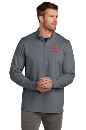 TravisMathew Coveside Branded Quarter Zips, Dark Grey Heather