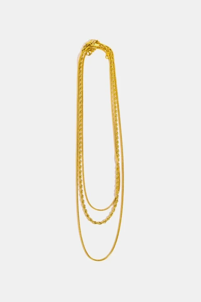 Triple Layering Clasp Necklace