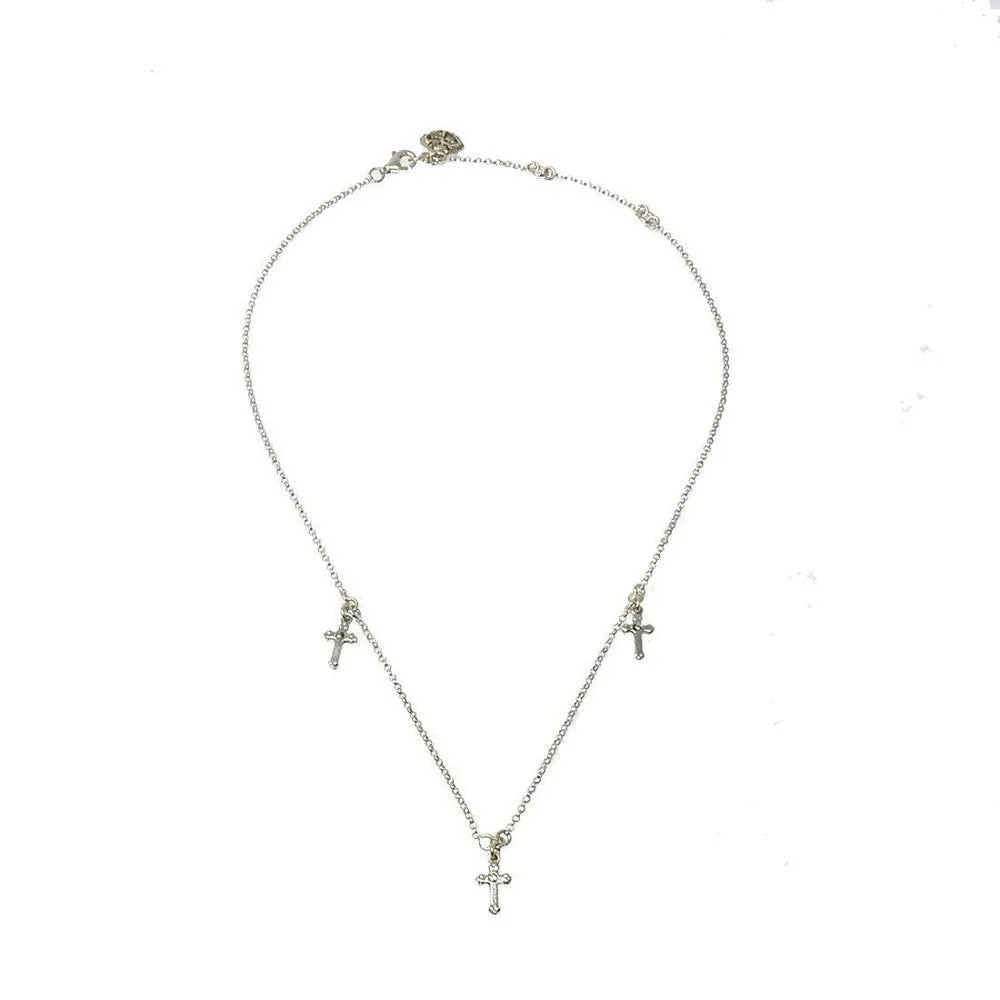 Triple Lovers Cross Choker
