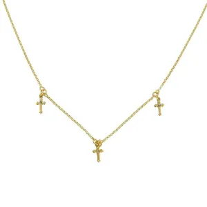 Triple Lovers Cross Choker