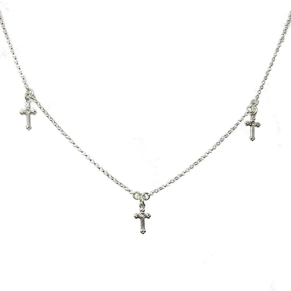 Triple Lovers Cross Choker
