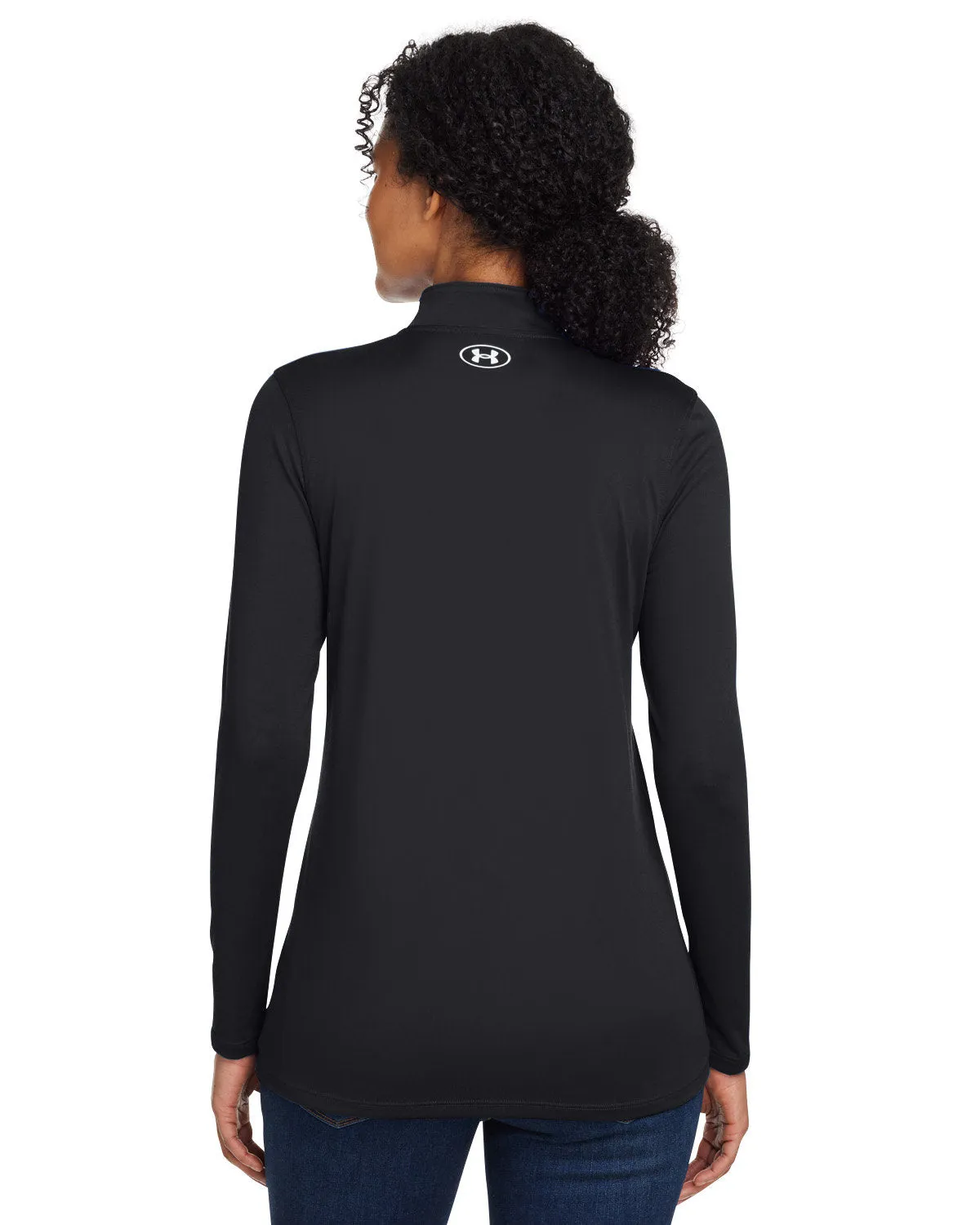 Under Armour Ladies Tech Customized Half-Zips, Black