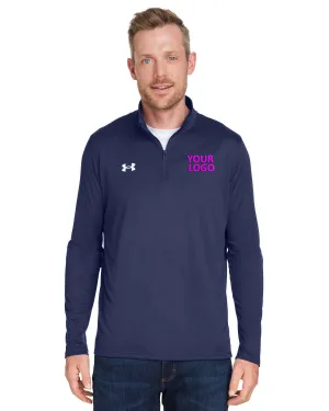 Under Armour Men's Tech Customized Quarter-Zips, Medium Navy