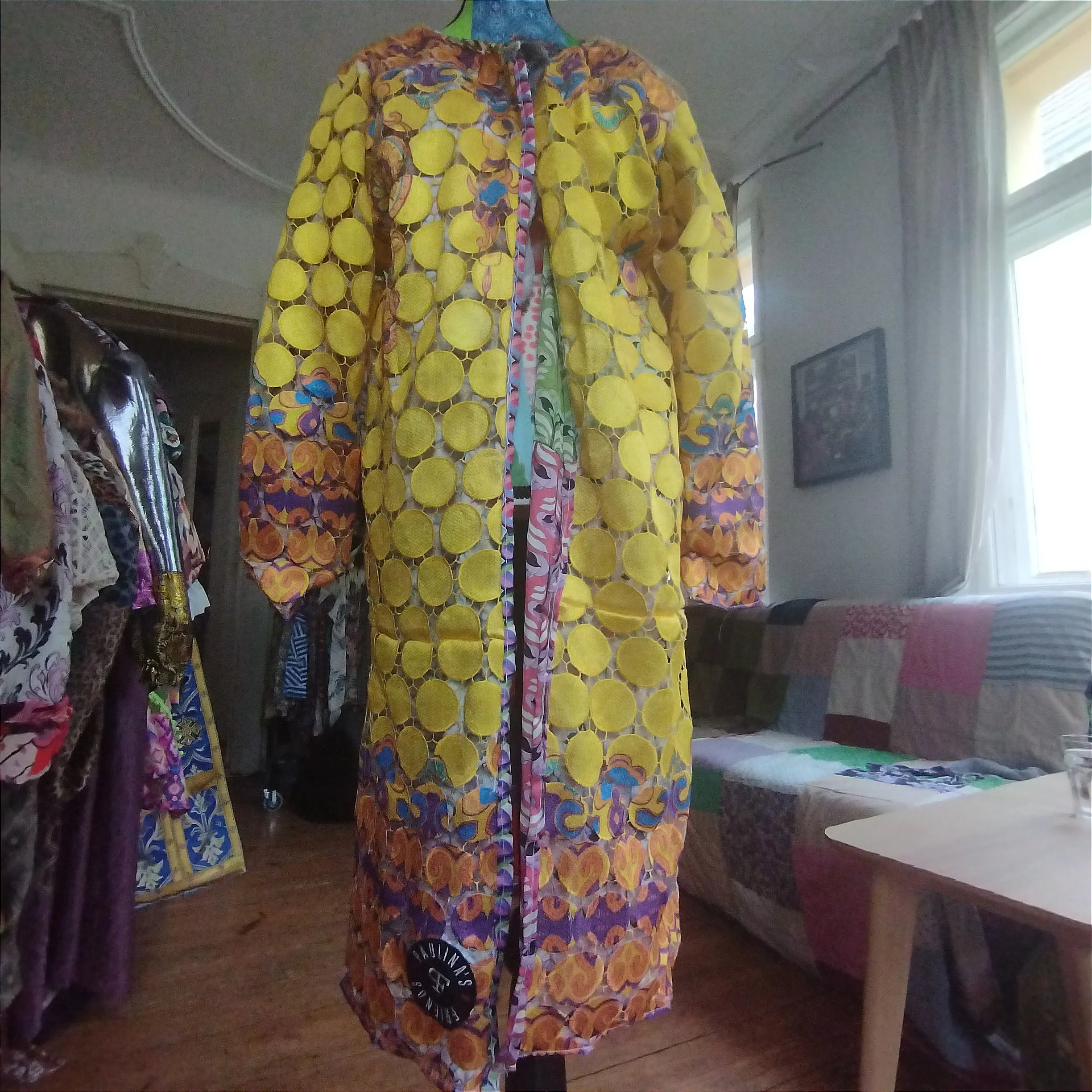 Upcycled 1960s Vintage Canary Islands Kimono Coat