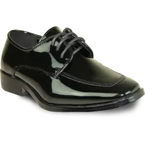 VANGELO Boy TUX-3KID Dress Shoe Formal Tuxedo for Prom & Wedding Black Patent