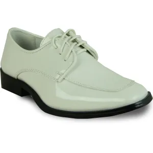 VANGELO Boy TUX-3KID Dress Shoe Formal Tuxedo for Prom & Wedding Ivory Patent