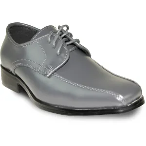 VANGELO Boy TUX-5KID Dress Shoe Formal Tuxedo for Prom & Wedding and School Uniform Iron Grey