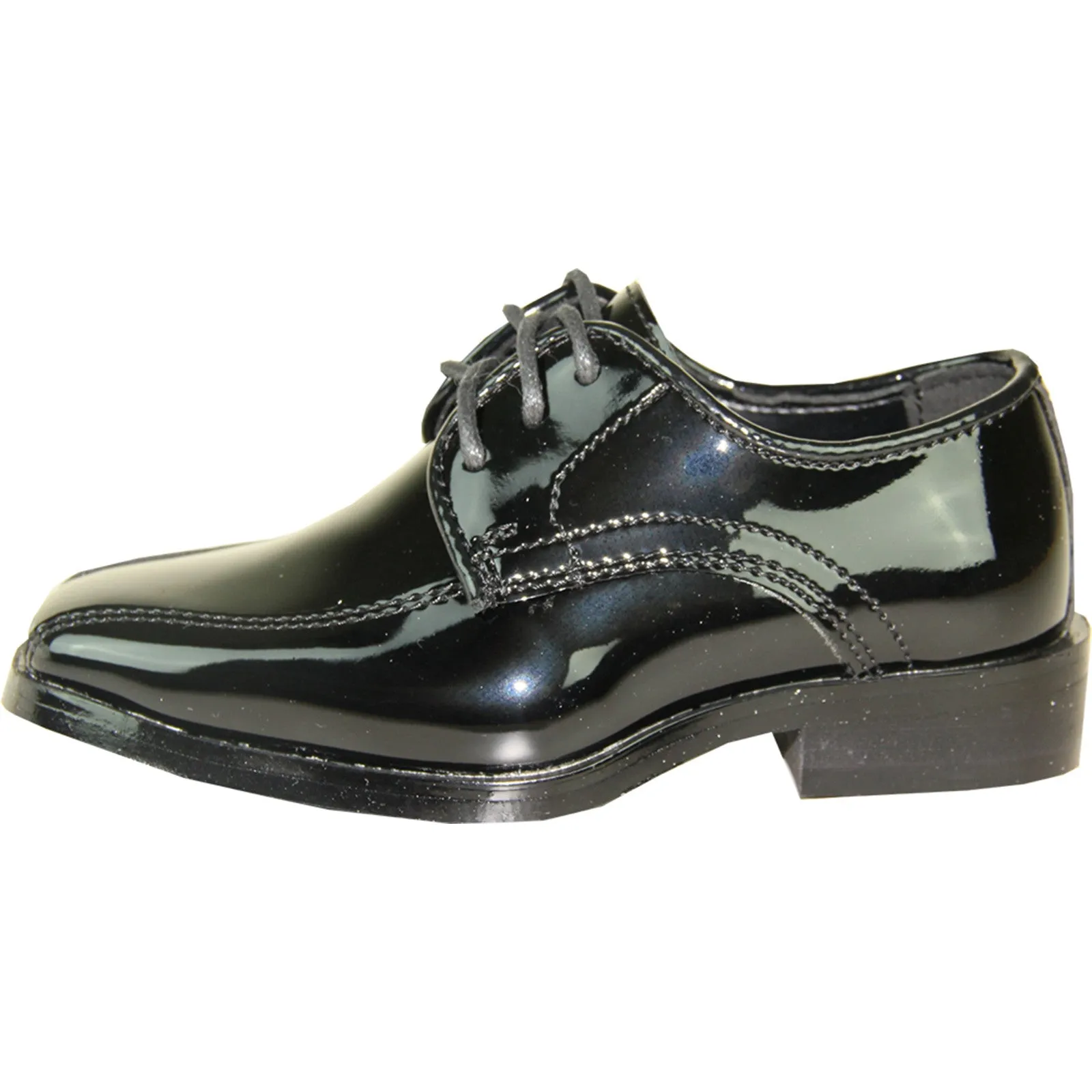 VANGELO Boy TUX-5KID Dress Shoe Formal Tuxedo for Prom & Wedding Black Patent