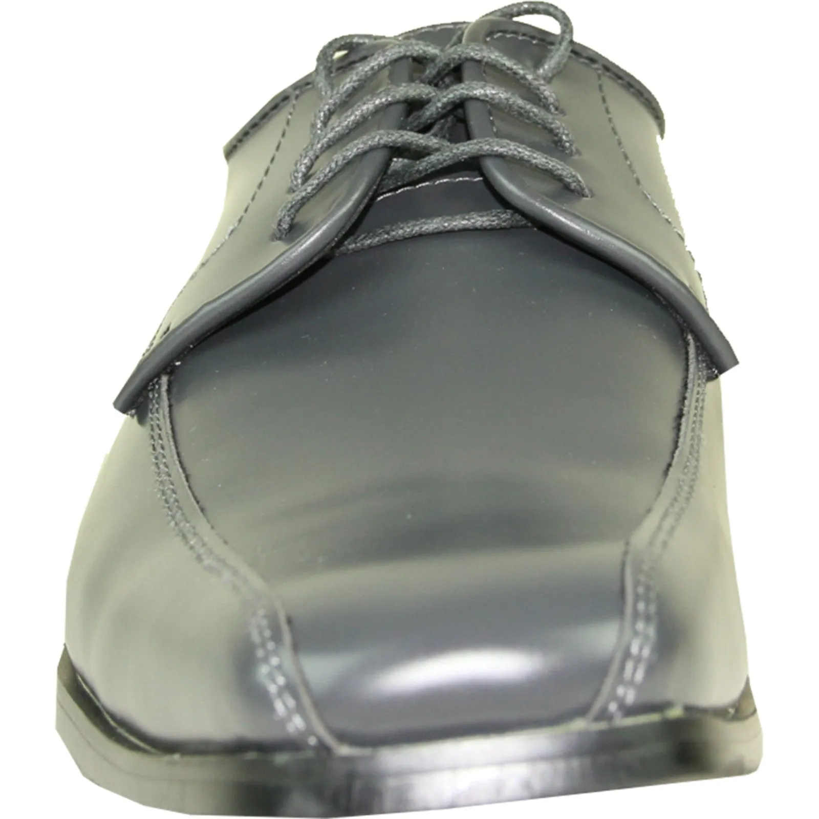 VANGELO Men Dress Shoe TUX-5 Oxford Formal Tuxedo for Prom & Wedding Iron Grey - Wide Width Available