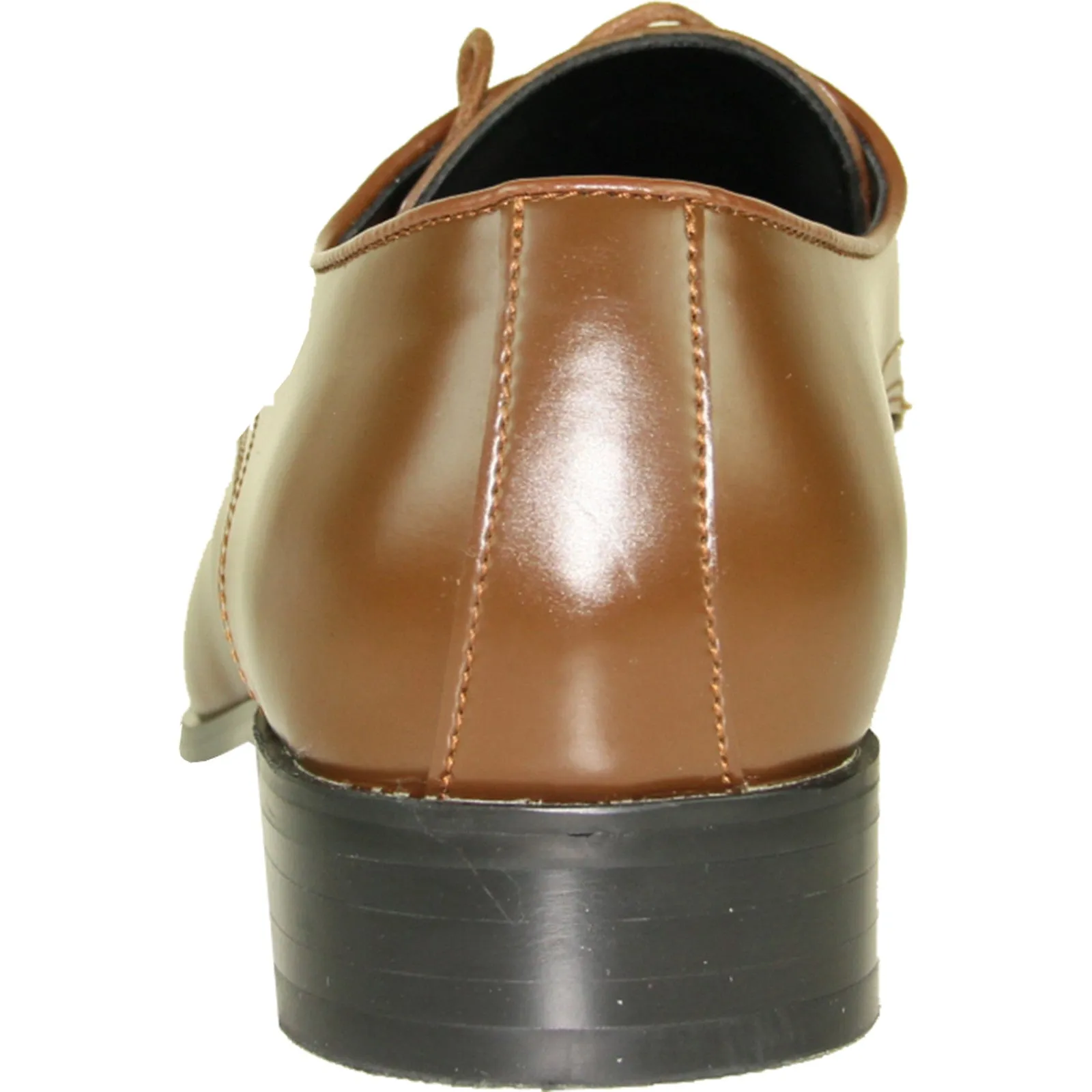 VANGELO Men Dress Shoe TUX-5 Oxford Formal Tuxedo for Prom & Wedding Saddle Brown - Wide Width Available