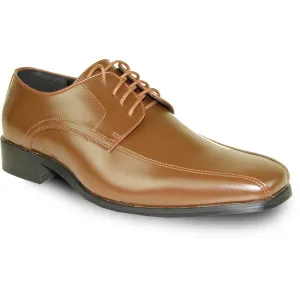 VANGELO Men Dress Shoe TUX-5 Oxford Formal Tuxedo for Prom & Wedding Saddle Brown - Wide Width Available