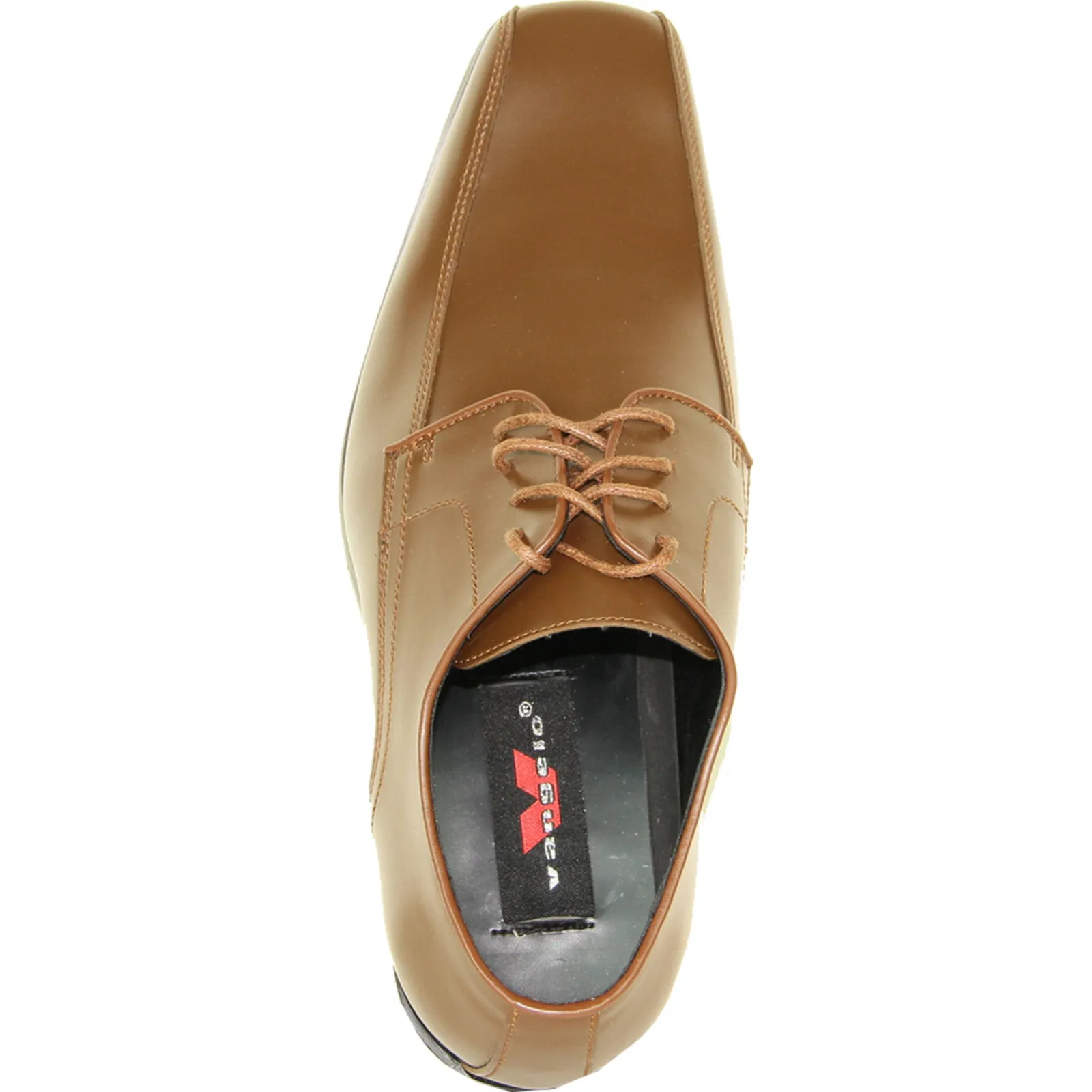VANGELO Men Dress Shoe TUX-5 Oxford Formal Tuxedo for Prom & Wedding Saddle Brown - Wide Width Available