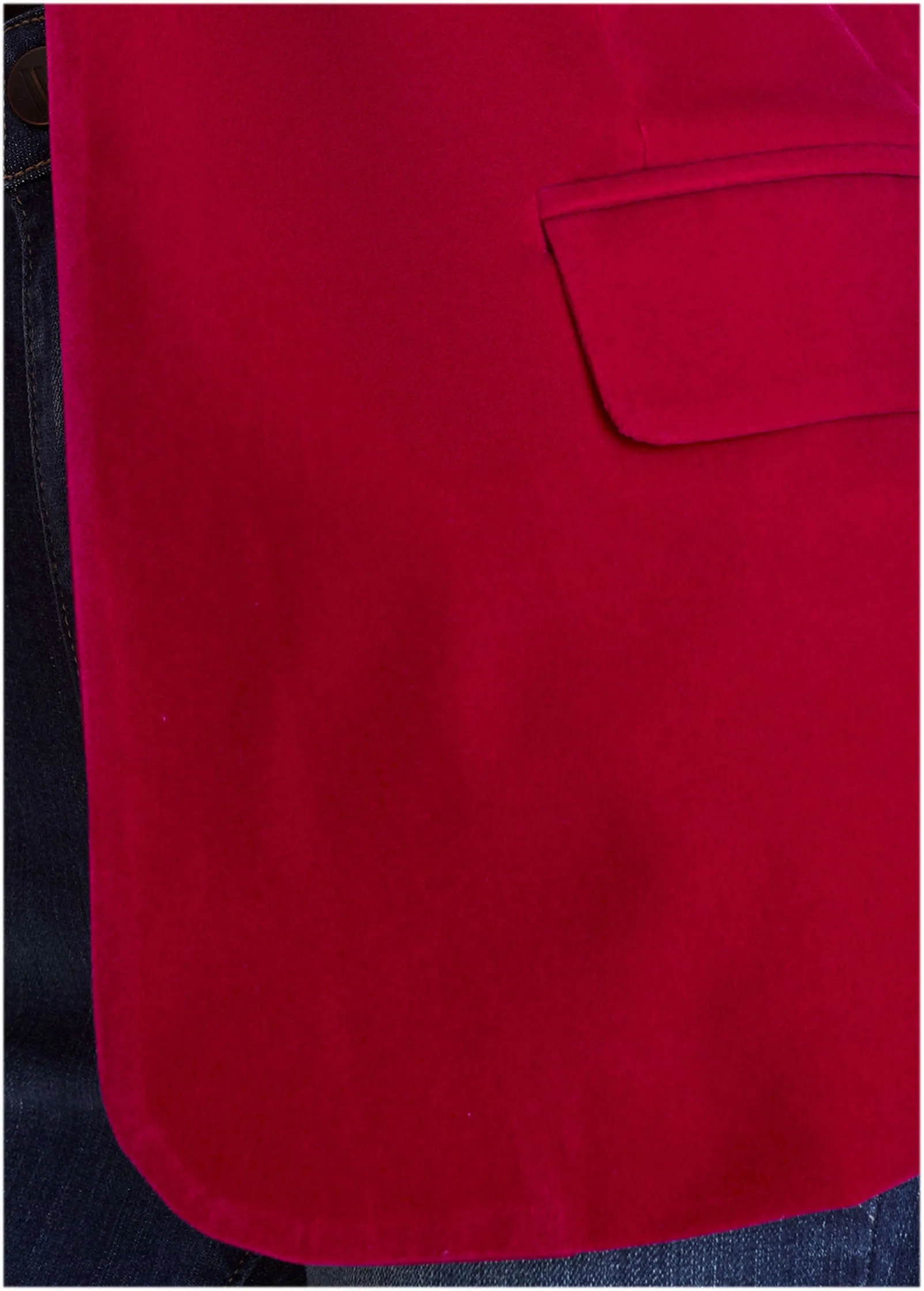 Velvet Blazer  - Red
