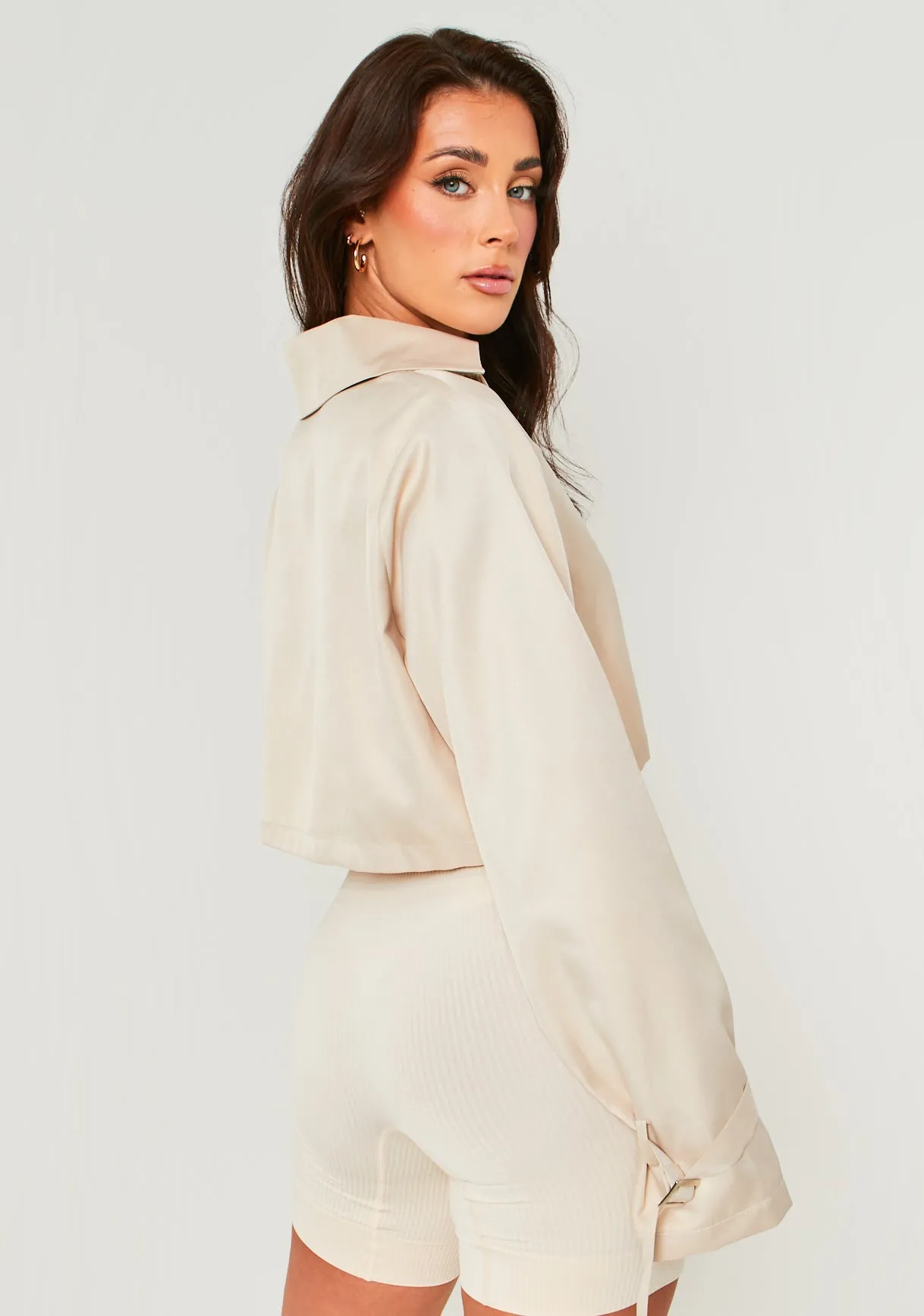 Vera Stone Oversized Cropped Trench