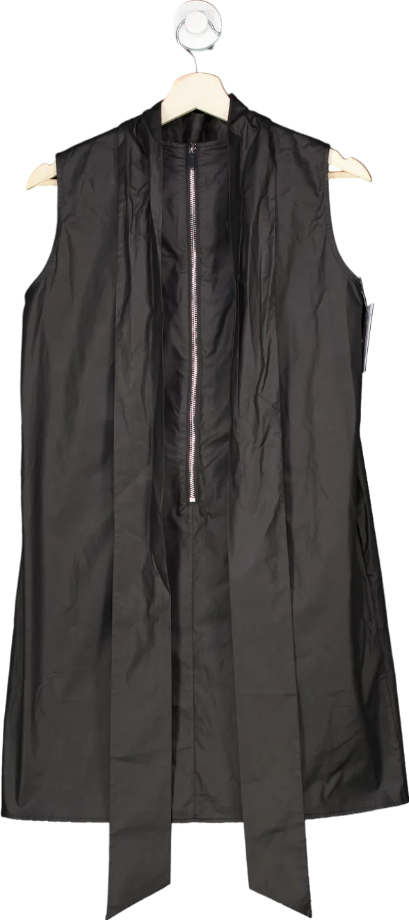 Victoria/Tomas Black Sleeveless Zip Front Wrap Vest UK S
