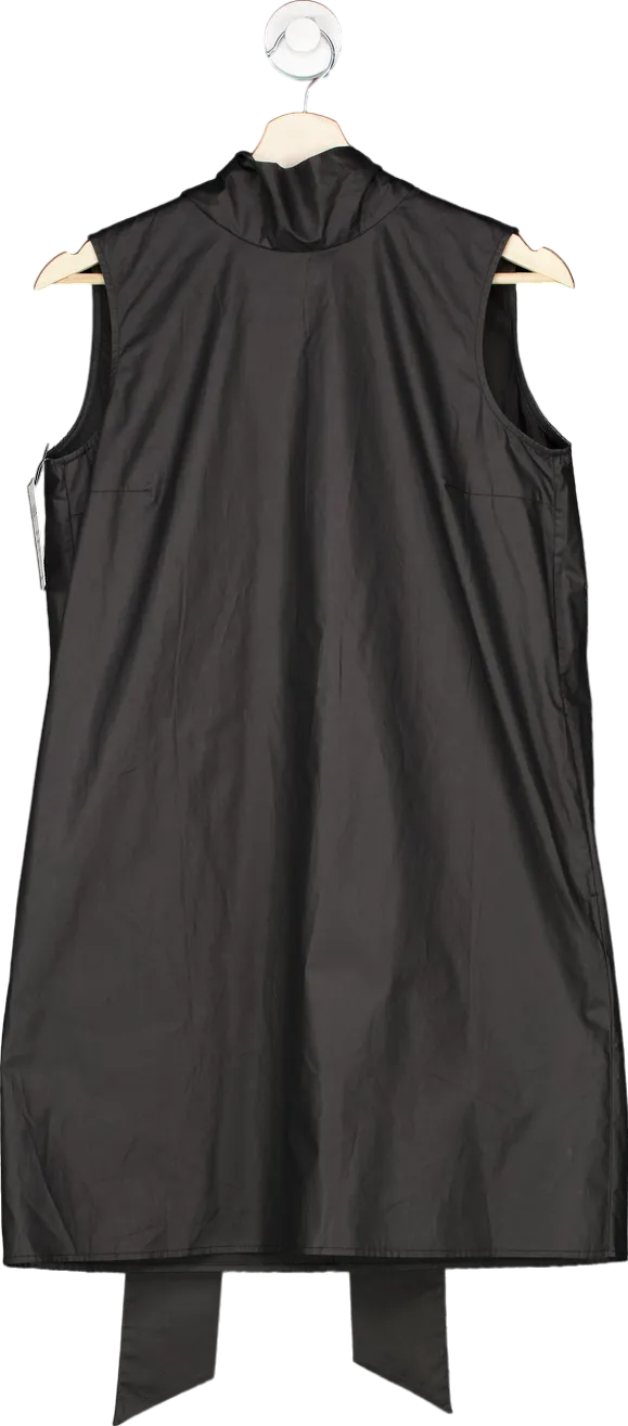 Victoria/Tomas Black Sleeveless Zip Front Wrap Vest UK S