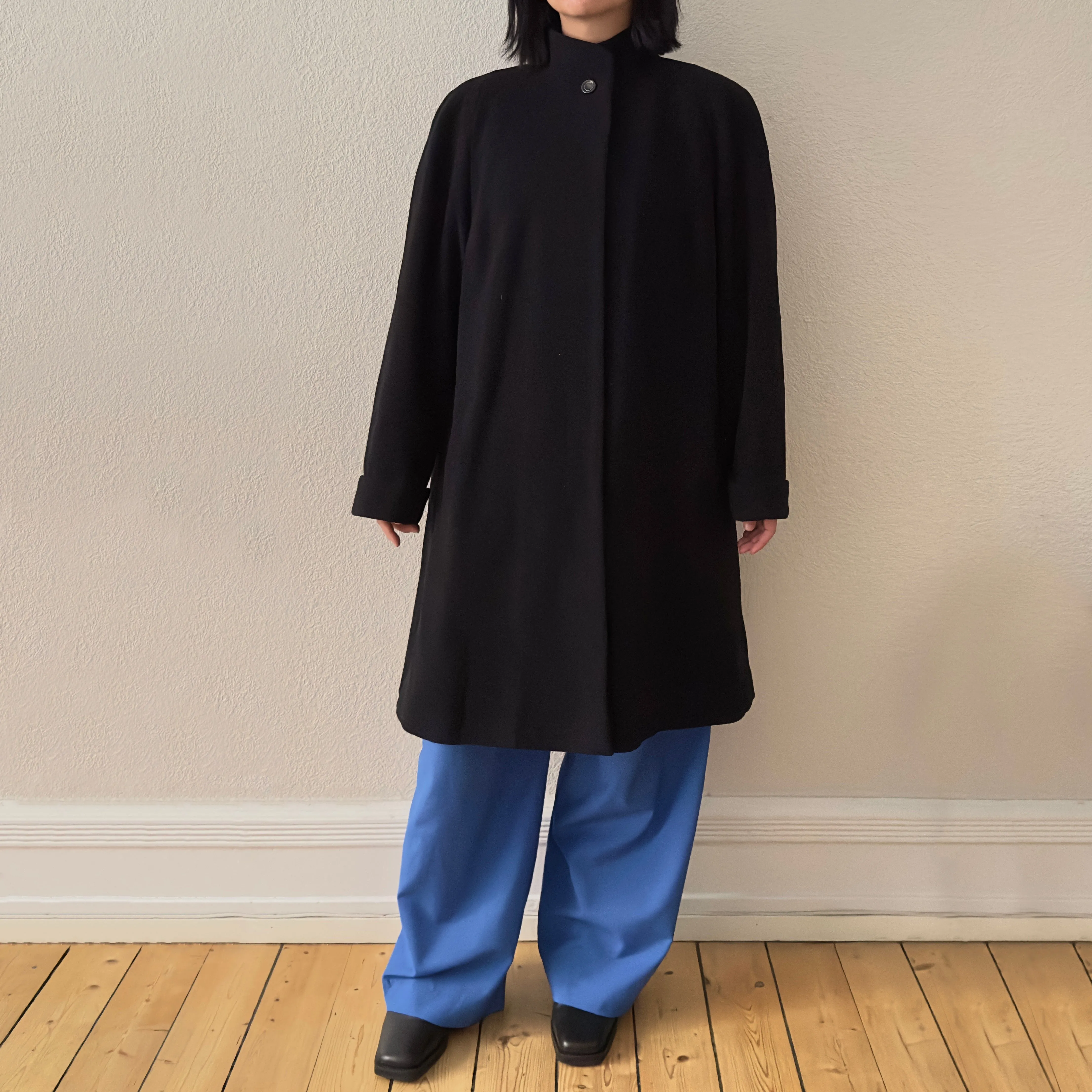 Vintage Wool Cashmere Scarf Coat, size M-L