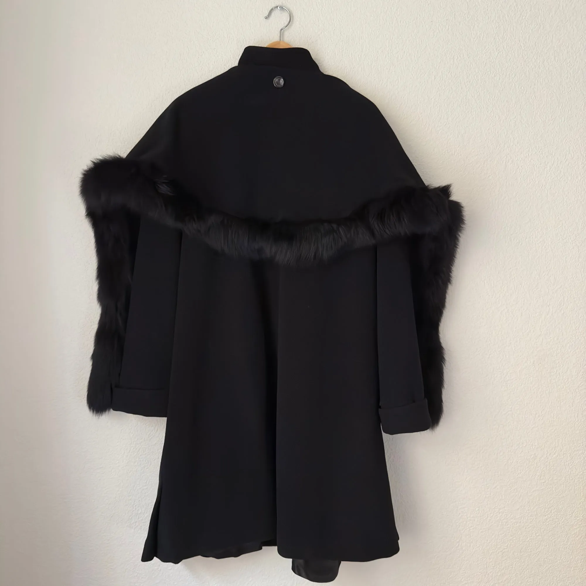 Vintage Wool Cashmere Scarf Coat, size M-L