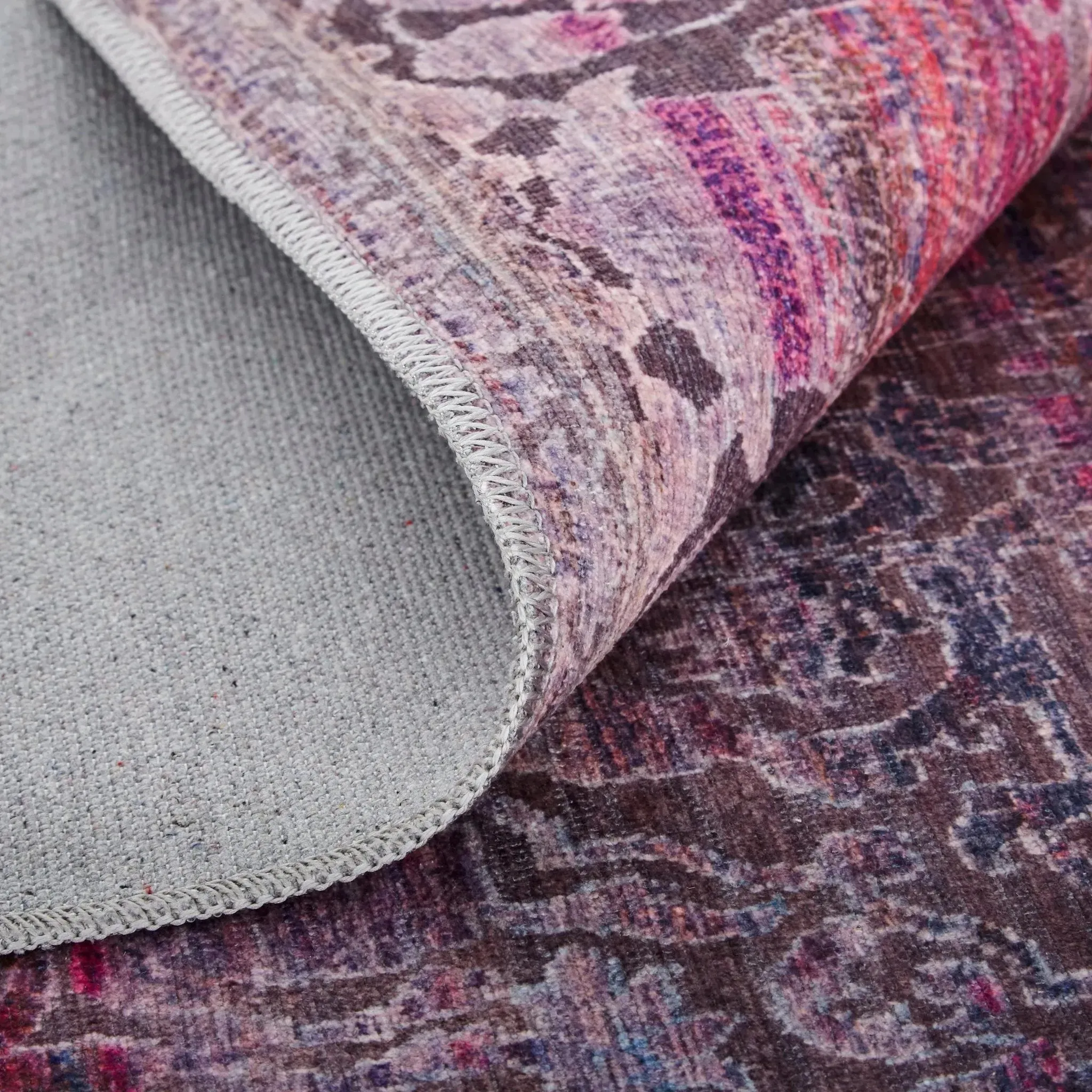 Voss VOS39H5F Pink/Purple Rug