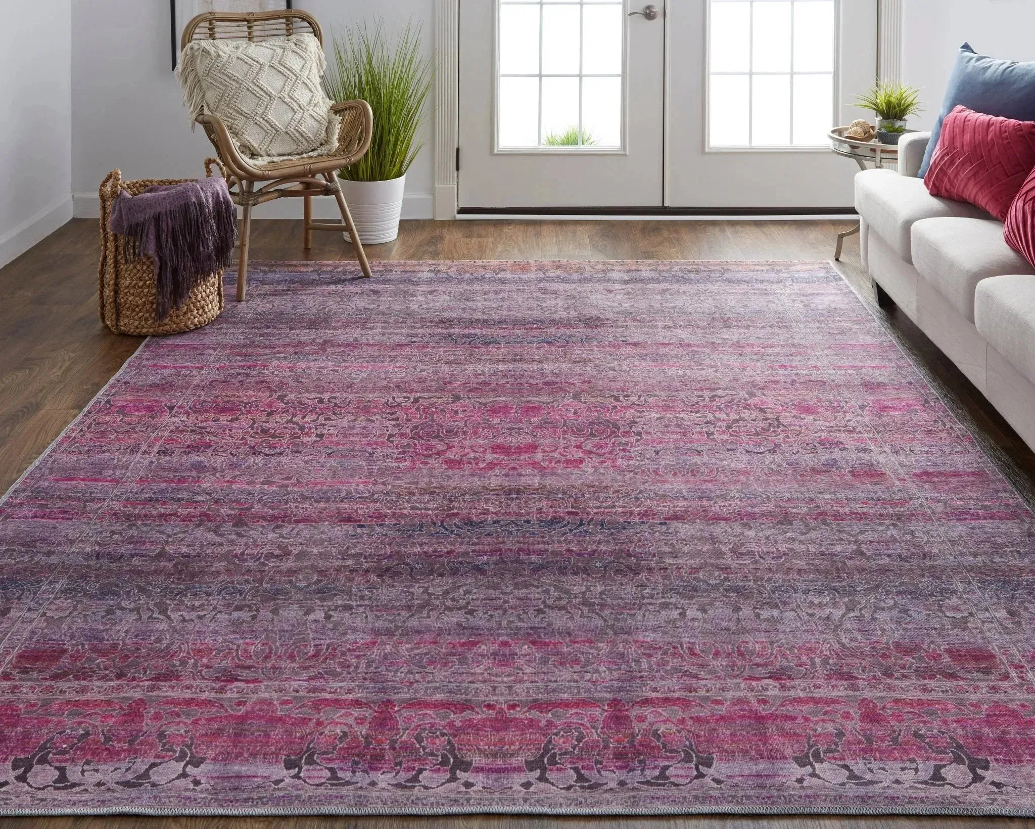 Voss VOS39H5F Pink/Purple Rug